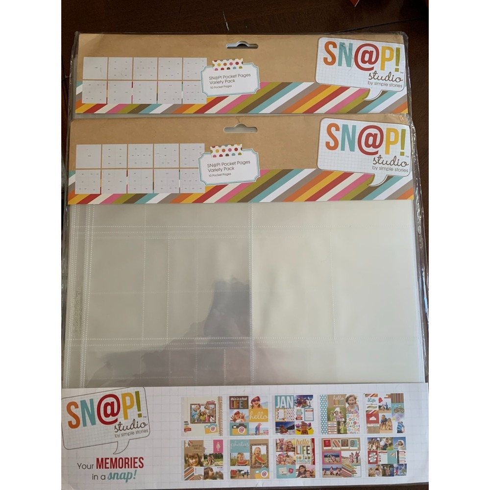 SN@P Studio Memory pockets for Scrapbooking‎ 2 Packs 10 in each